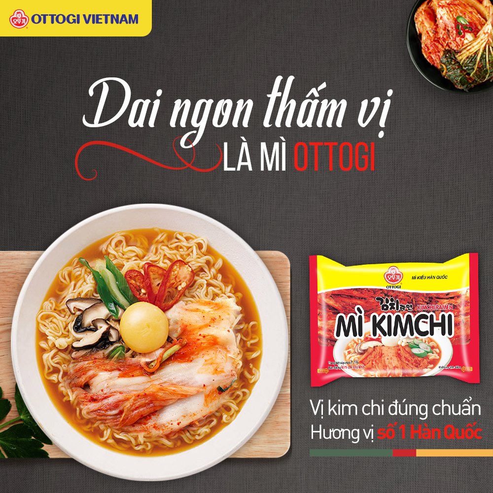 Mì ly kimchi Ottogi 62g