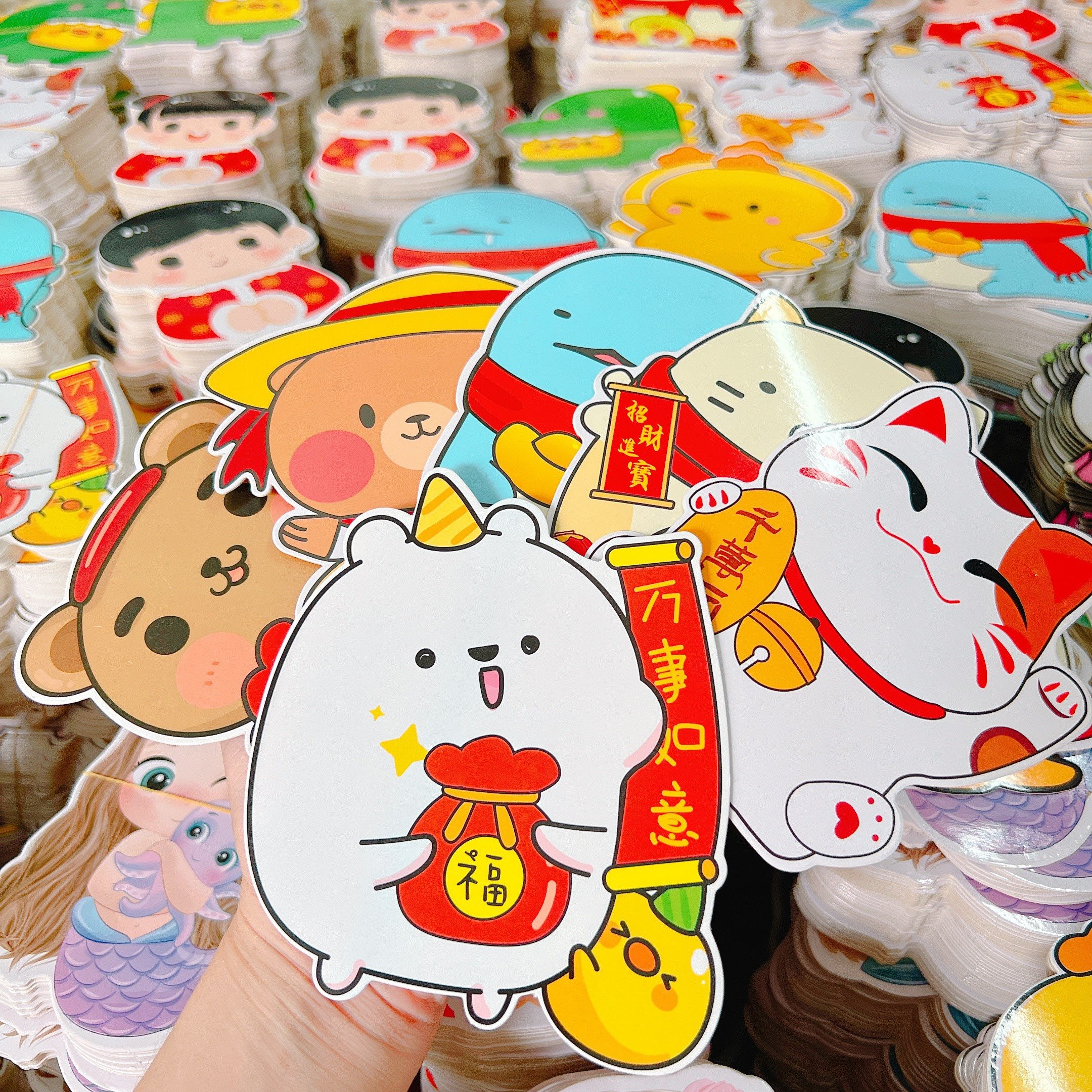 Combo 10 bao lì xì chibi hoạt hình siêu dễ thương