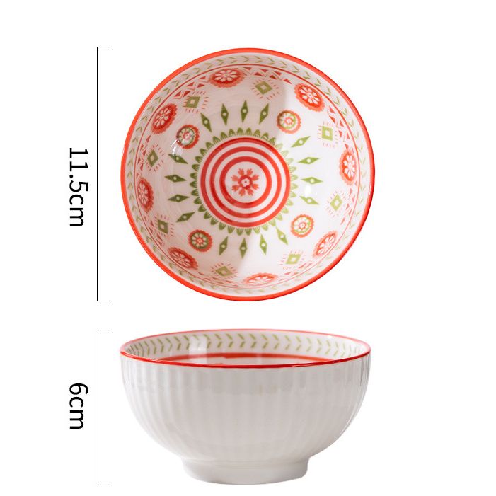 [CLIP HÌNH THẬT] Chén Bát Ăn Cơm Họa Tiết Bohemian Siêu Xinh, Chén Bát Decor Kiểu Mới