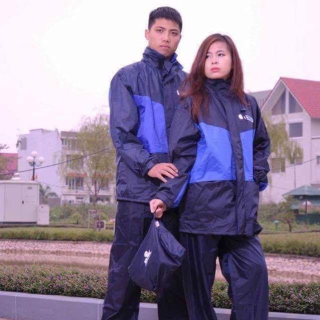 Áo Mưa Bộ Vải Dù 2 Lớp Cao Cấp Đủ Size