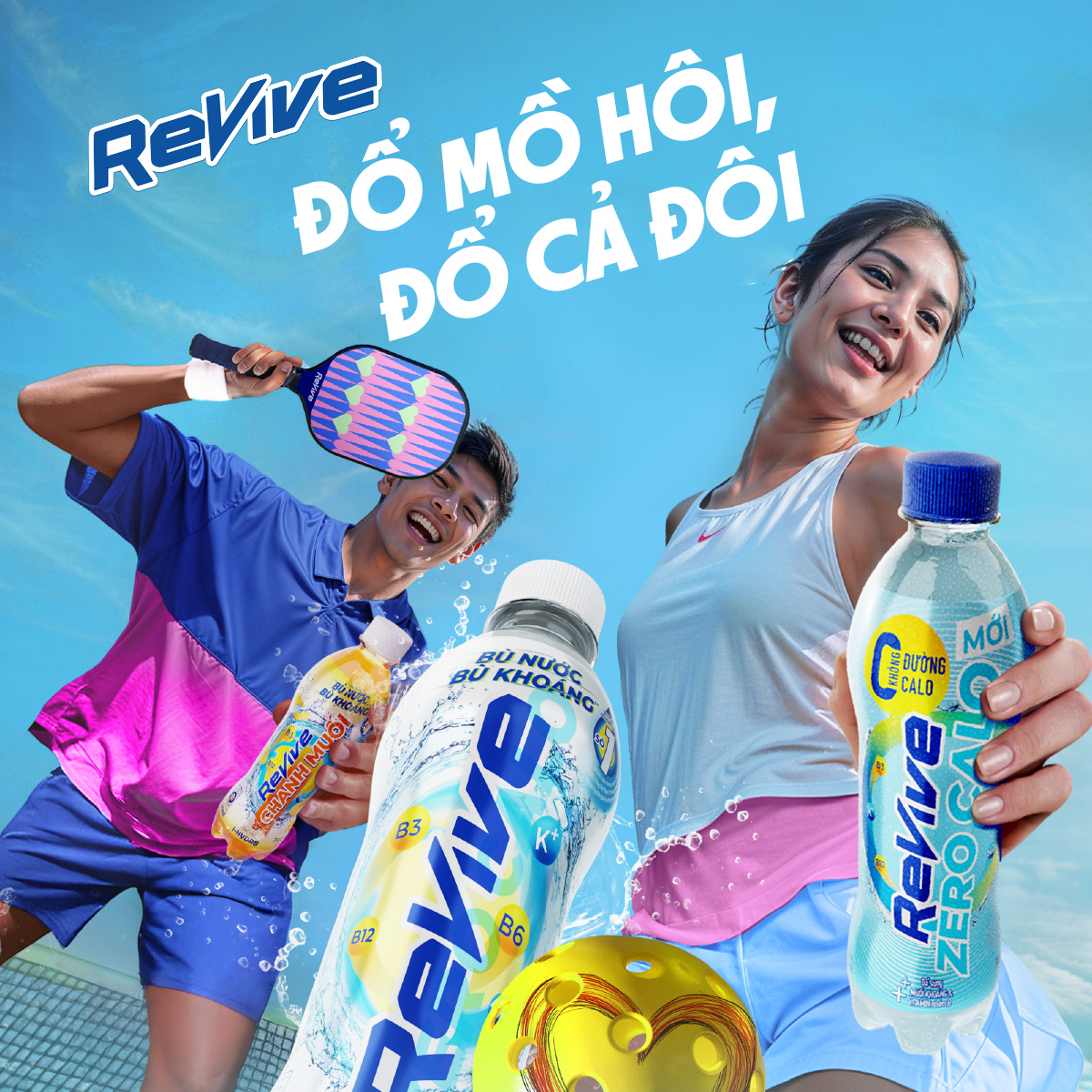 Thùng 24 Chai Nước Điện Giải Thể Thao Revive (500ml/chai)
