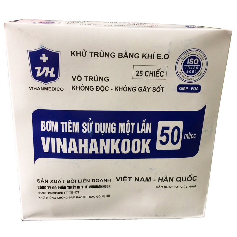 Bơm cho ăn 50ml- Bơm tiêm Vinahankook 50ml cc Cho ăn