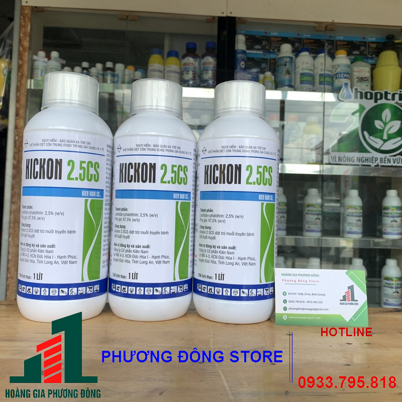 Thuốc diệt muỗi và côn trùng Kickon 2.5CS ( chai 1 lít )
