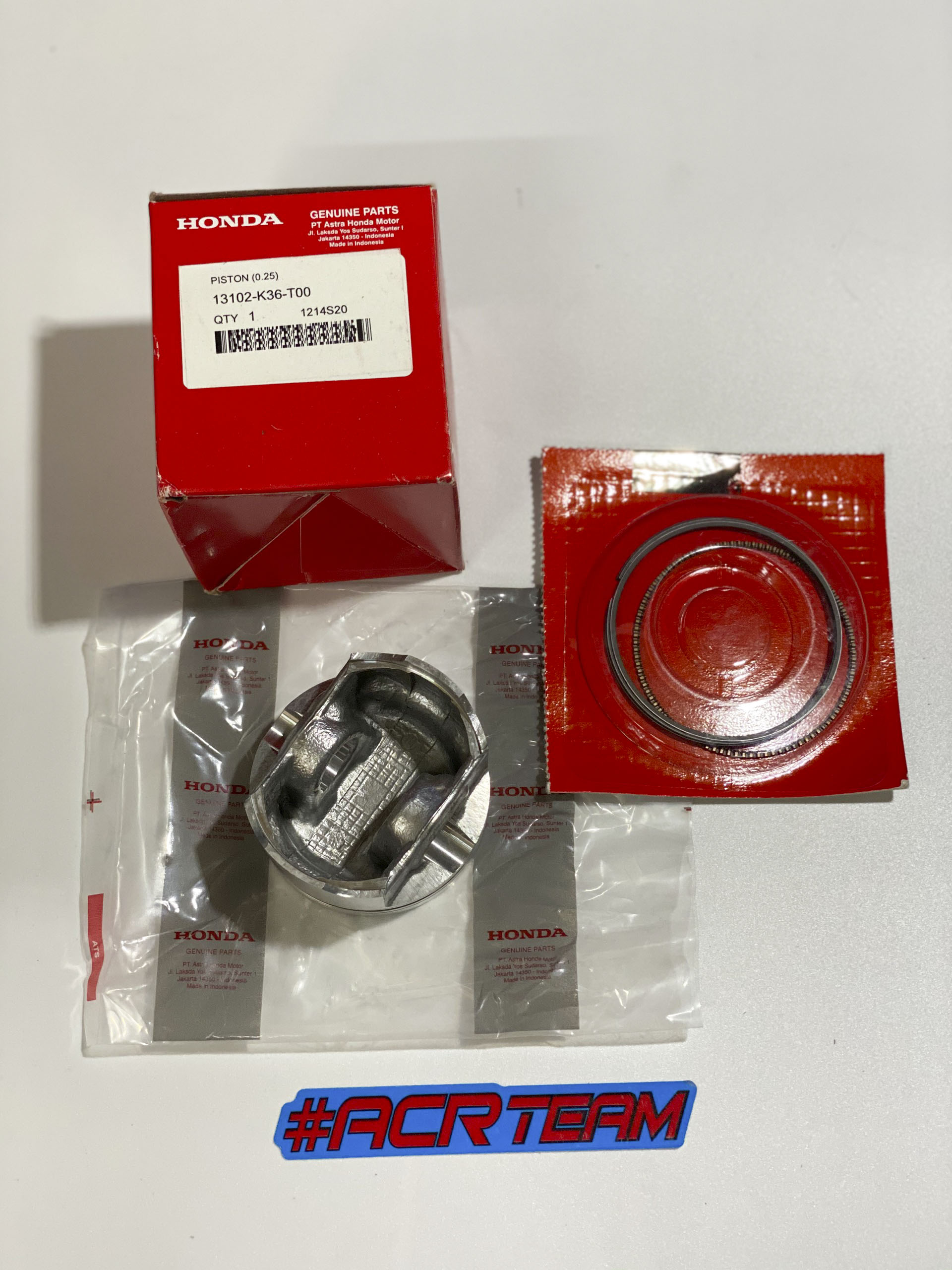 Bộ trái piston bạc cos 1 - vario 150 - chính hãng honda
