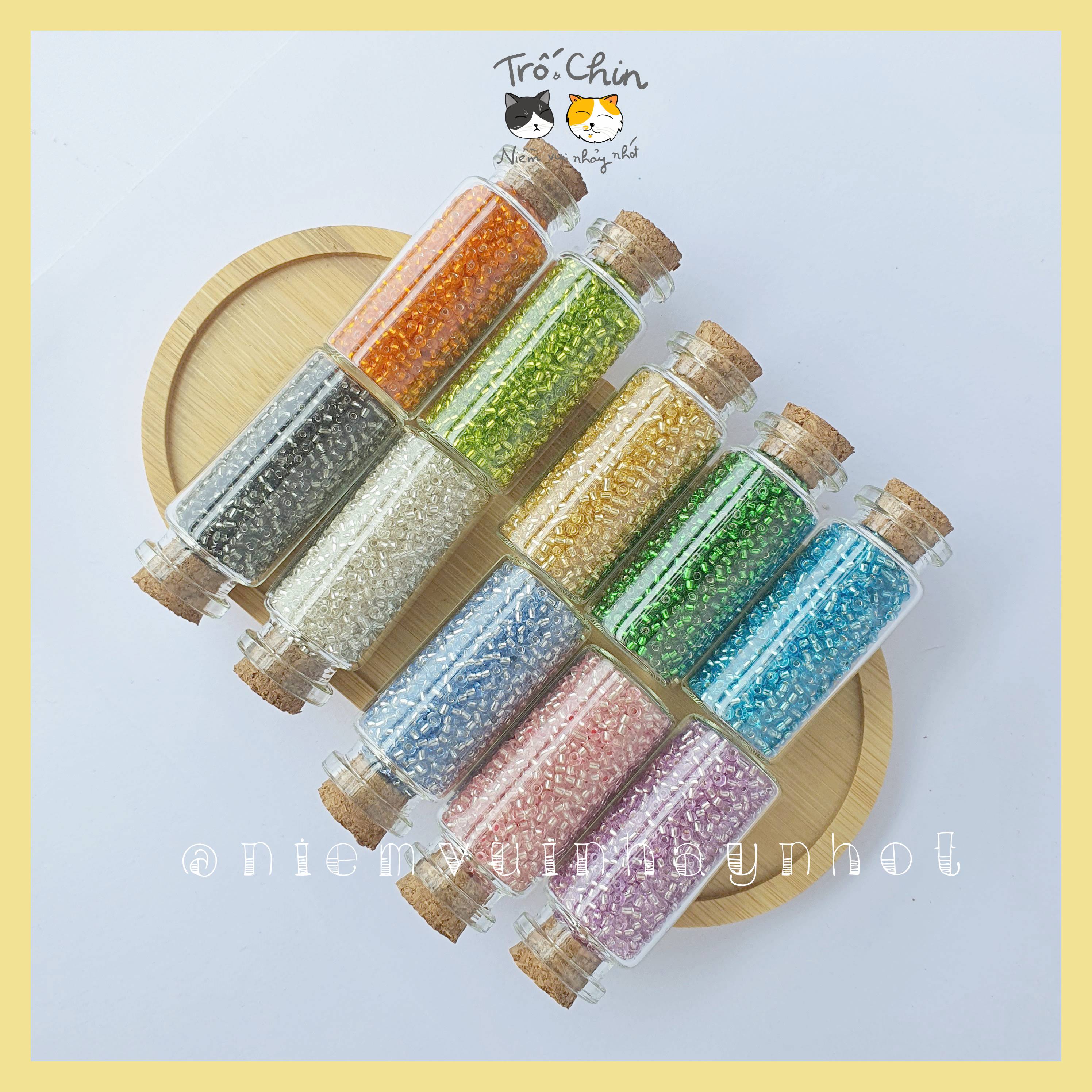 [Ảnh thật] Hạt cườm lõi bạc 2mm làm đồ thủ công