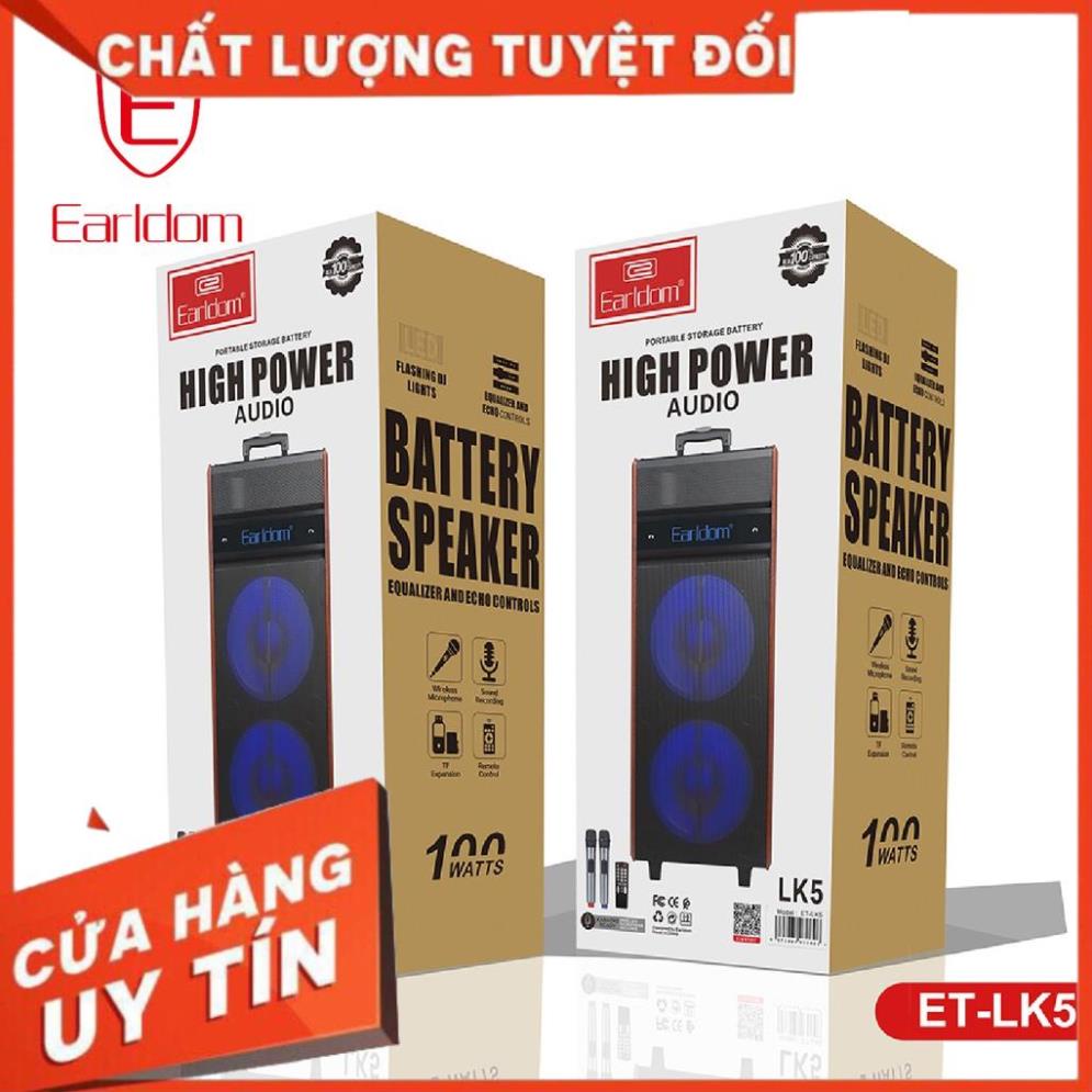 Loa kéo di động Earldom ET-LK5 ( Kèm 2 mic không dây)