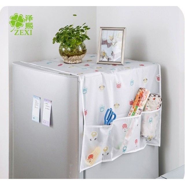 Tấm phủ tủ lạnh có ngăn đựng đồ
