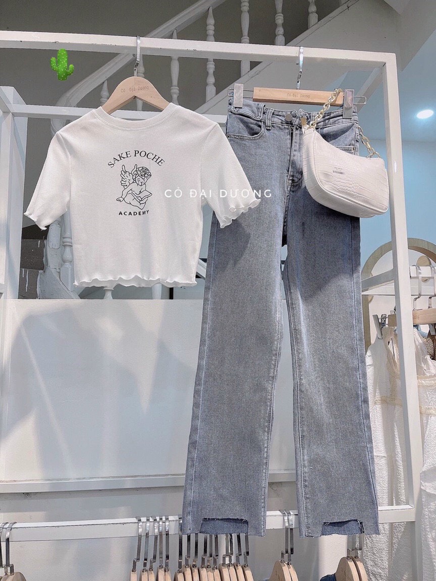 ÁO THUN CROPTOP IN THIÊN THẦN