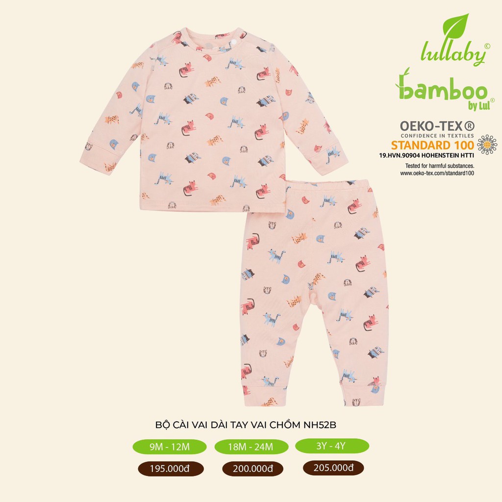 [Rẻ vô đich] Bộ áo dài tay quần dài vai chồm sợi tre Lullaby - 3 màu