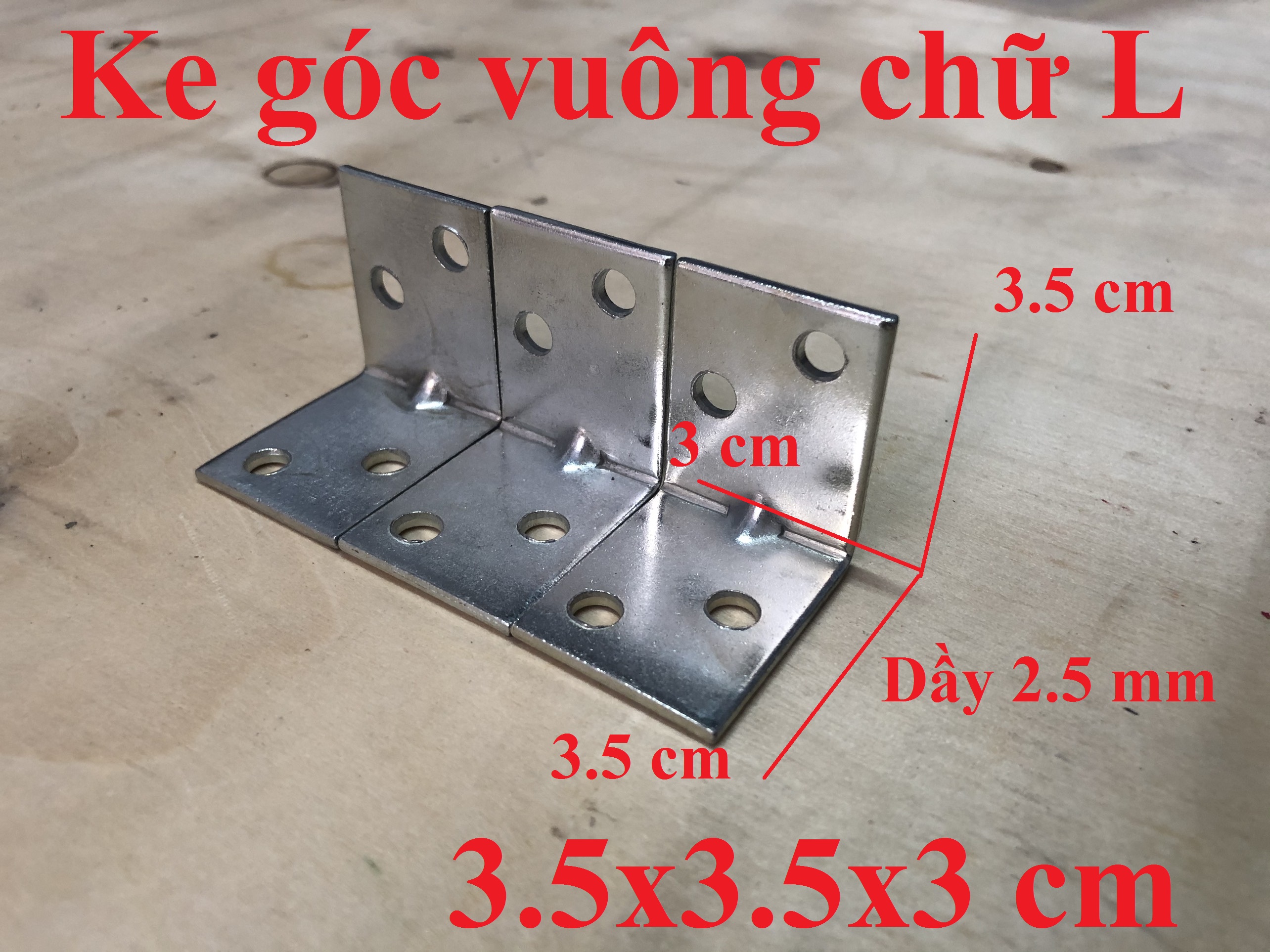 Ke góc vuông chữ L bản rộng 3cm ( 3.5x3.5x3 cm )