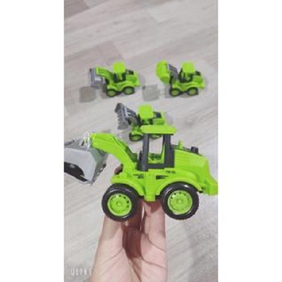 Túi 4 xe công trình màu xanh cho bé