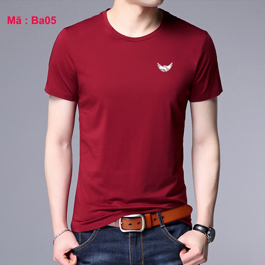 [RẺ VÔ ĐỐI] [HOT] Áo thun nam bahada cổ tròn màu đỏ đô