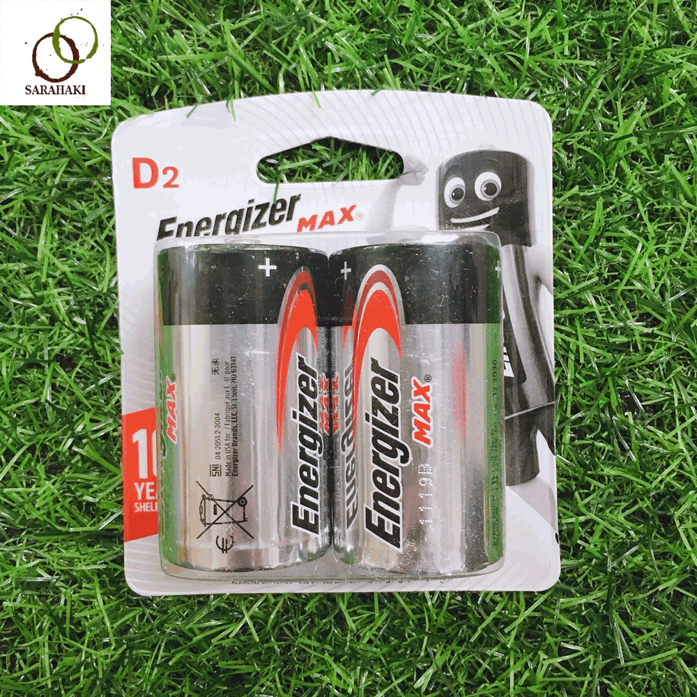 Pin Đại D LR20 Energizer Max Alkaline 1.5V chính hãng (1 vỉ 2 viên)