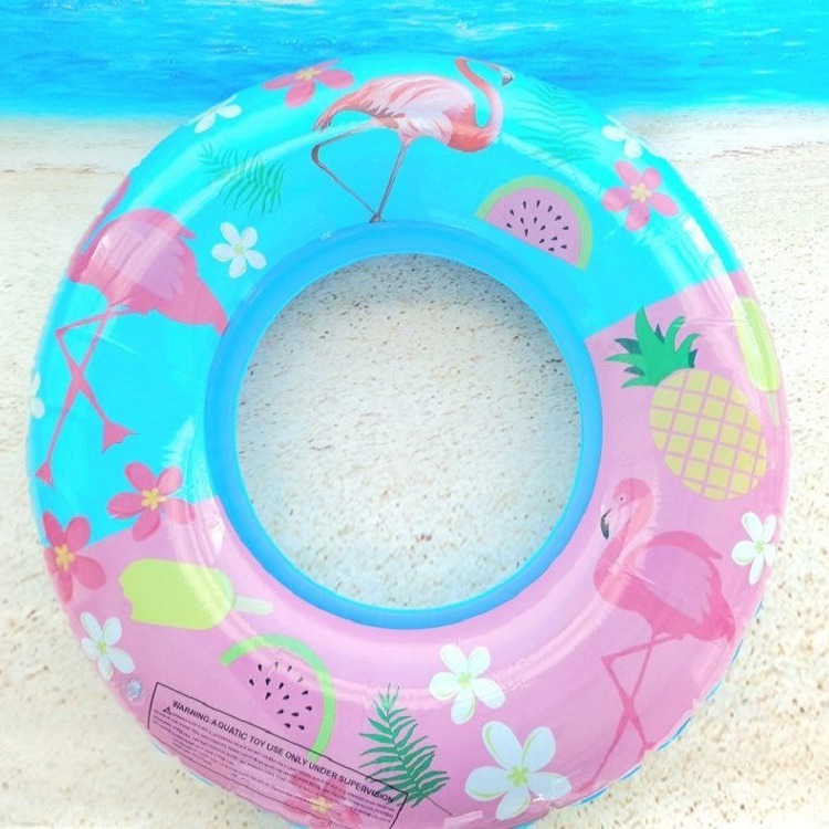 Phao bơi trẻ em, phao bơi người lớn, phao tròn hình chim hồng hạc size 90cm dễ thương cho bé gái