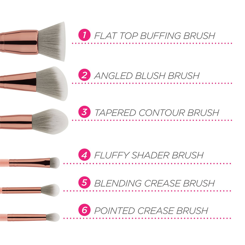 Bộ cọ trang điểm bhcosmetics 6 cây Petite Chic