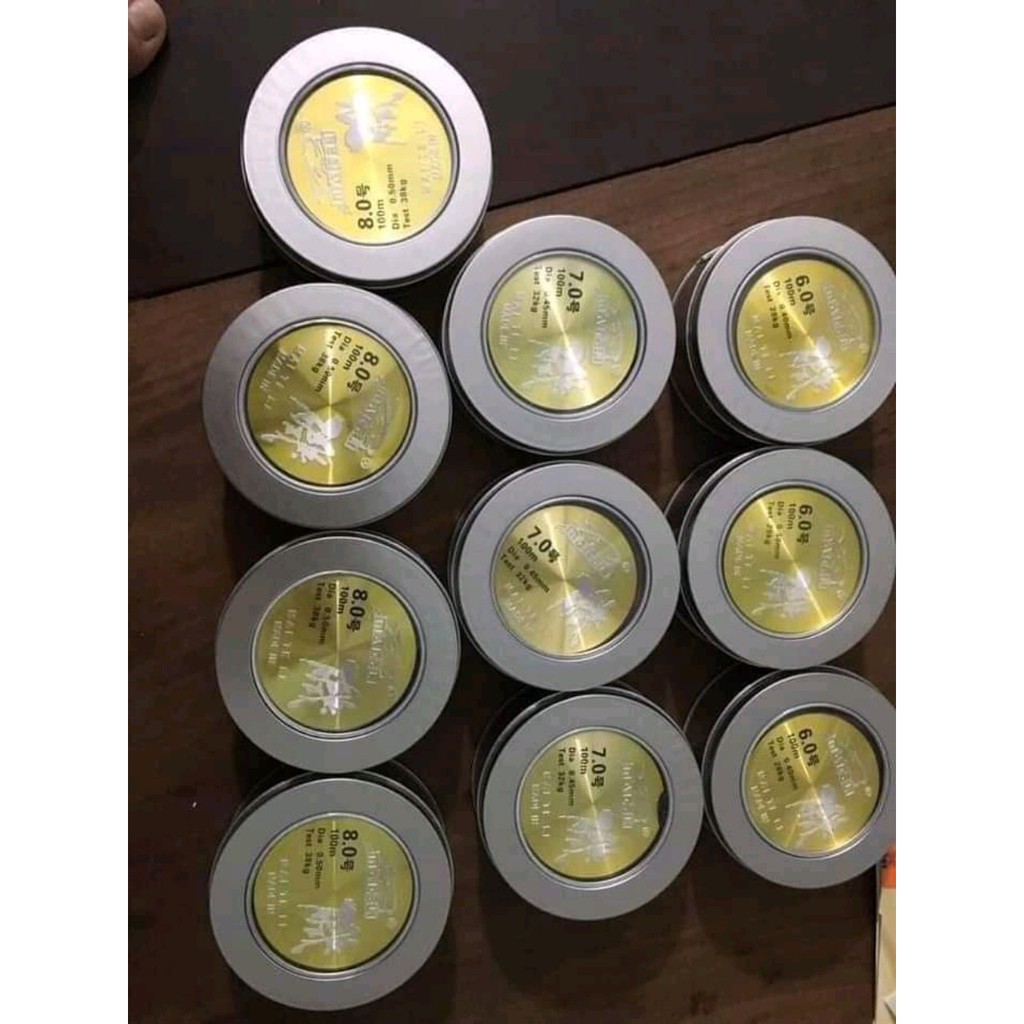 Cước câu cá - hộp sắt 100m buộc link,buộc thẻo