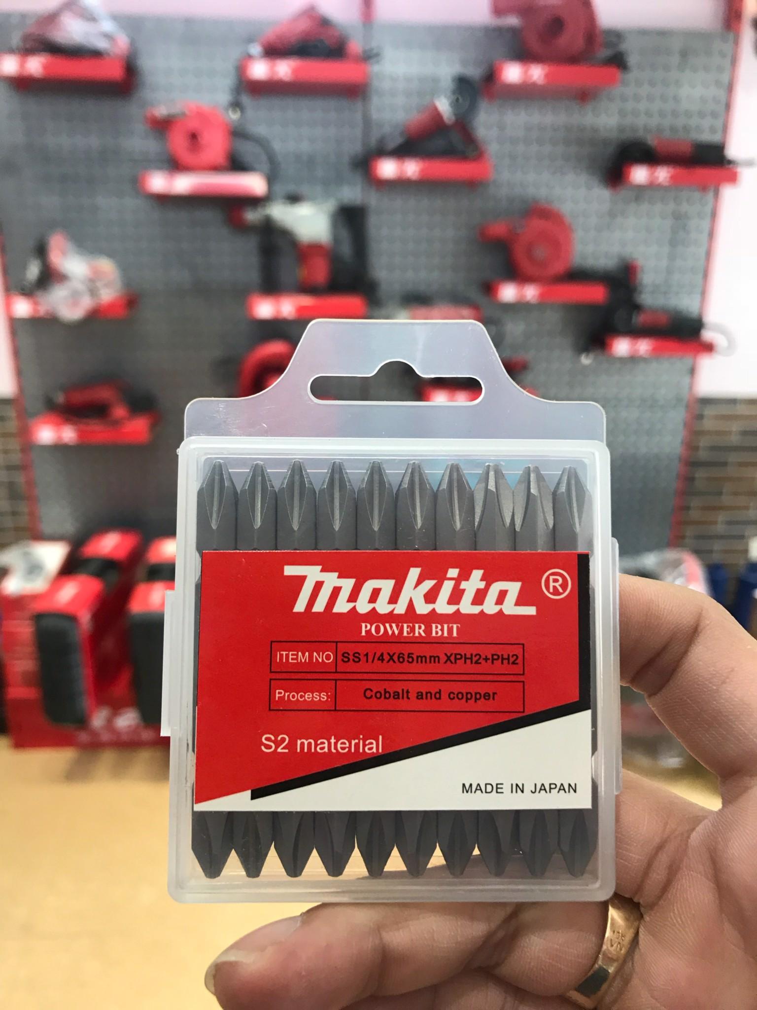 Đầu vặn vít ngắn MAKITA PH2 65mm ( 10 MŨI )