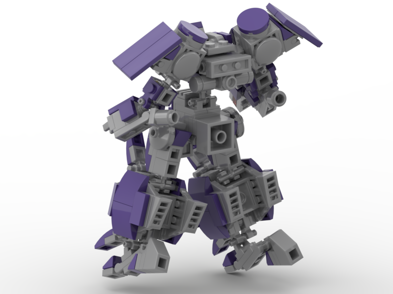 Đồ chơi lắp ráp Non Lego Moc mech Steel Tím