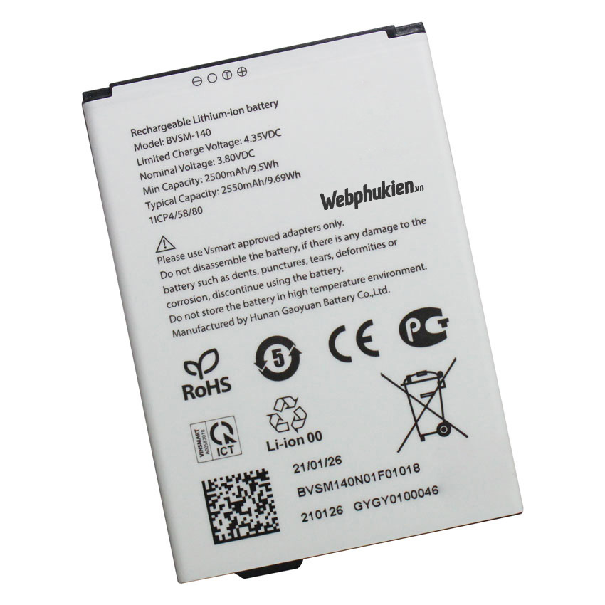 Pin vsmart bee lite bvsm-140 bảo hành đổi mới