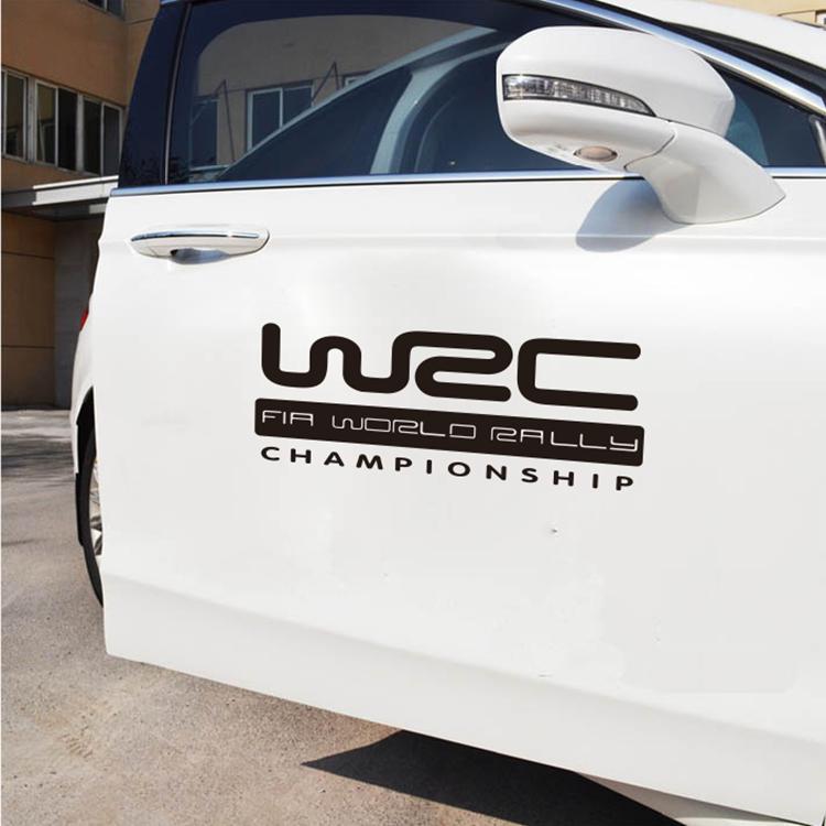 1 bộ 2 chiếc decal WRC CHAMPIONSHIP 45 X 20 màu đen