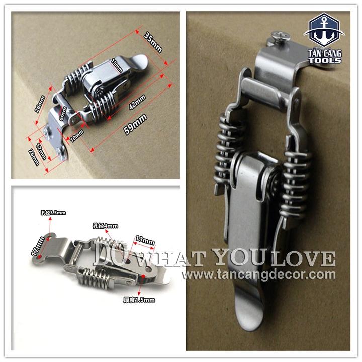 Khóa gài Inox (nhiều kích thước S-M-L-XL)