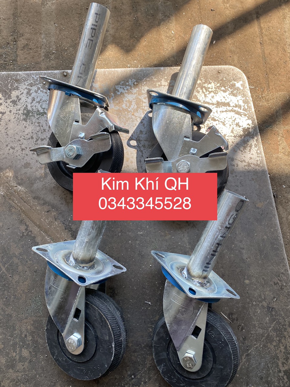 Bánh xe giàn giáo 125 có khoá
