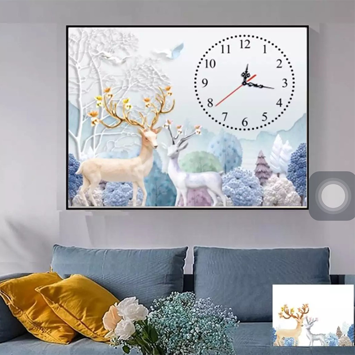 Tranh thêu Đồng hồ ,TRANH THÊU CHỮ THẬP đồng hồ đôi công nhiễu mẫu vÀ KÍCH THƯỚC