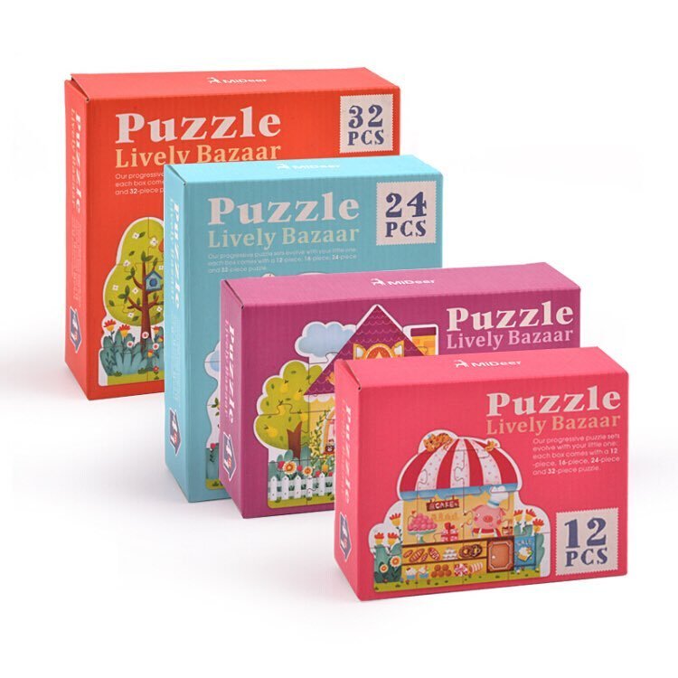 BỘ XẾP HÌNH 4 IN 1 PUZZLE - MIDEER