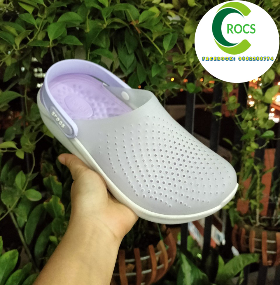 Dép sục nhựa chống hôi chân Crocs literide đổi màu cho nữ 