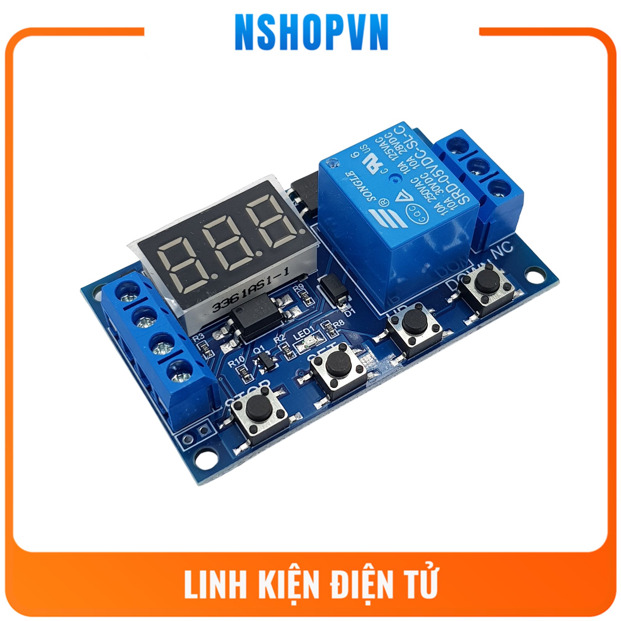 Mạch tạo trễ đóng ngắt theo chu kì Relay