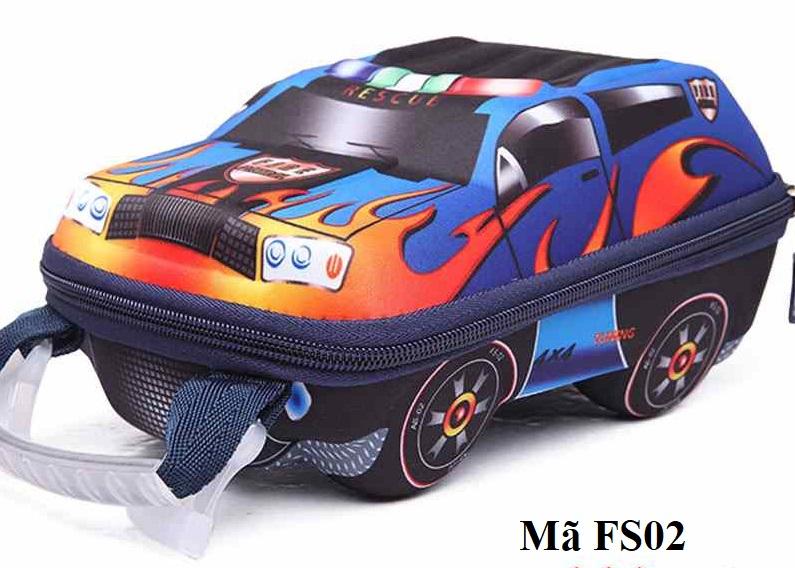 Ba lô đi 3d hinh o to cho bé mẫu giáo fs01 fs02