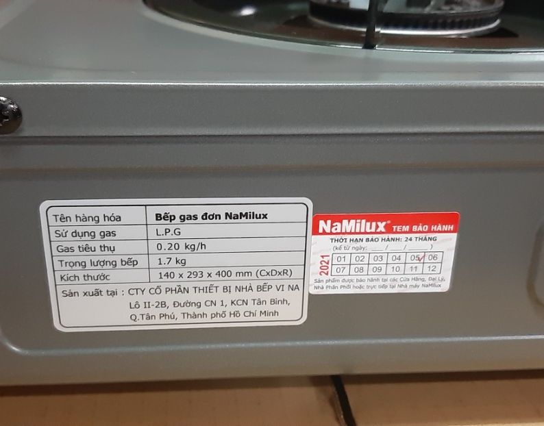 Bếp ga đơn Namilux NA300AFM(Hàng chính hãng)