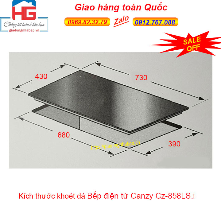 Bếp Điện Từ Đôi Canzy CZ-858-LS.i