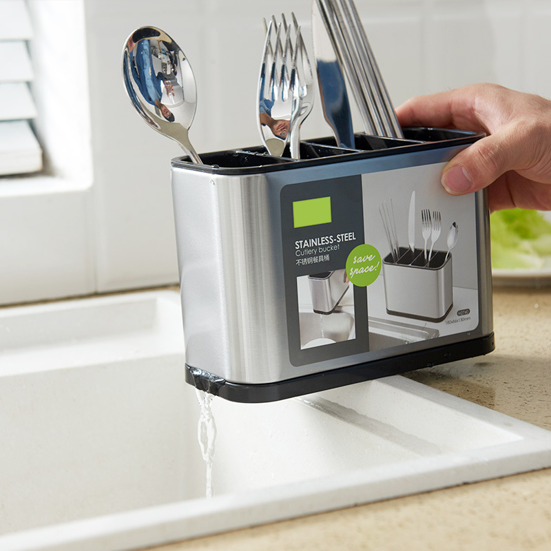 Ống cắm đũa thìa inox cao cấp 4 ngăn