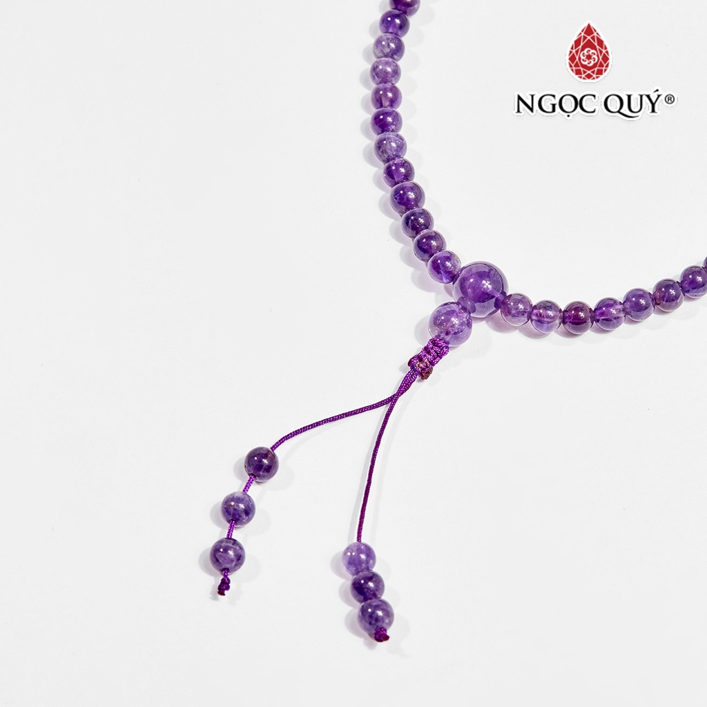 Vòng Chuỗi 108 Hạt Đá Thạch Anh Tím Amethyst - Ngọc Quý