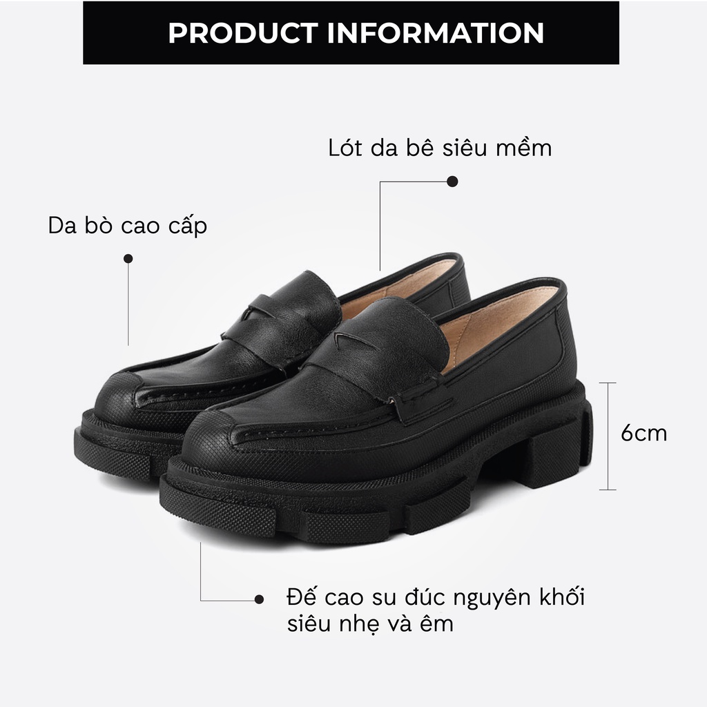 Giày Loafer nữ BOTAS đen