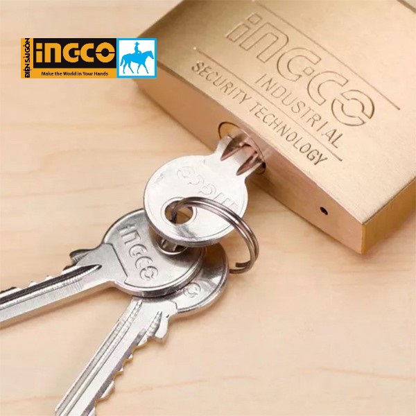 Ổ khóa cửa 50mm 270gr Brass Padlock INGCO DBPL0502