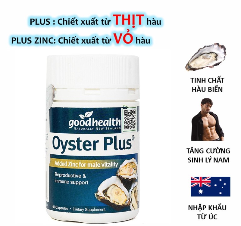 Tinh Chất Hàu Oyster Plus Goodhealth tăng cường sinh lý nam giới (30 viênlọ)