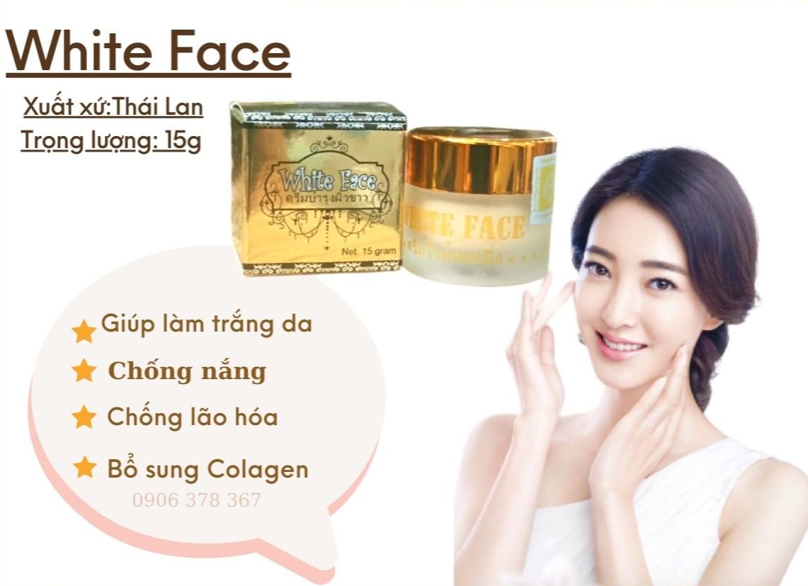 Kem dưỡng trắng da white face thái lan