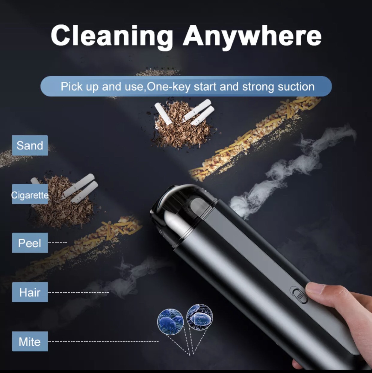 Máy hút bụi Baseus cầm tay A3 Car Vacuum Cleaner (15000pa, 135W, Vacuum Portable Cleaner)