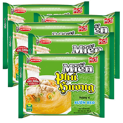 [HCM](Combo 5/10)Miến Phú Hương Sườn Heo Gói 58g