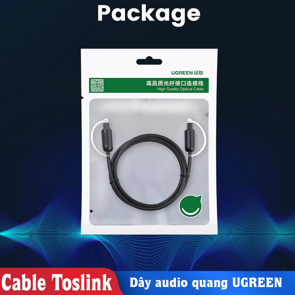 Dây audio quang (Toslink, Optical) chuẩn ugreen
