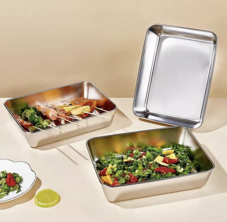 KHAY CHỮ NHẬT INOX 304 Size Lớn
