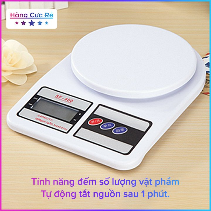 Cân điện tử để bàn 7kg tiện dụng, chính xác đến từng gram + Tặng kèm 2 pin, giúp nấu ăn, đi chợ, buôn bán rất tiện lợi - Shop Hàng Cực Rẻ