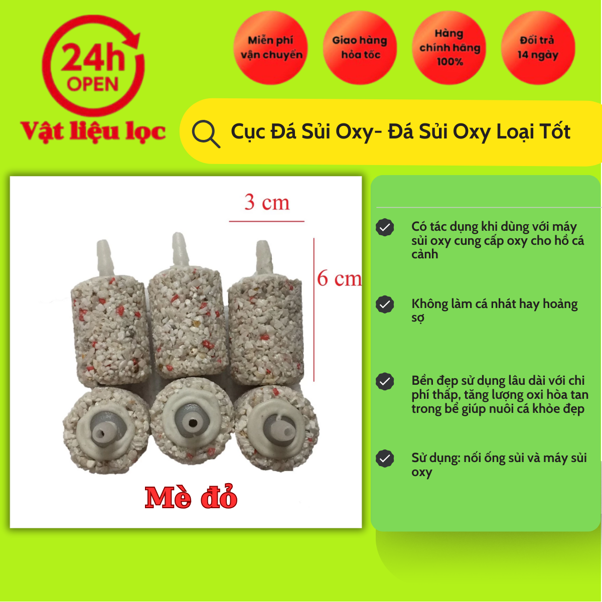 Cục Đá Sủi Oxy - Đá Sủi Oxi Loại Tốt