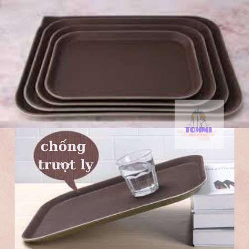 Khay Phục Vụ Chống Trượt Chữ Nhật - Dụng Cụ Pha Chế