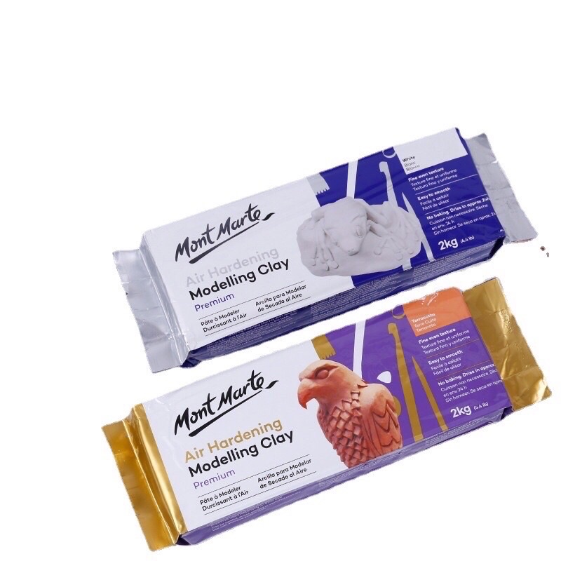 Đất sét tự khô mont marte 500g-2kg, dụng cụ tạo hình đất sét