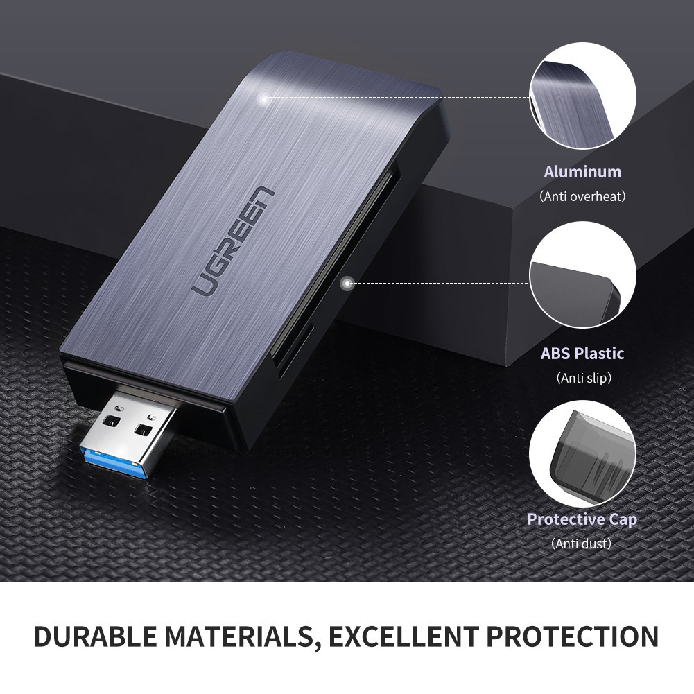 Đầu Đọc Thẻ Nhớ SD/TF/CF/MS Chuẩn Tốc Độ USB 3.0  Ugreen 50541