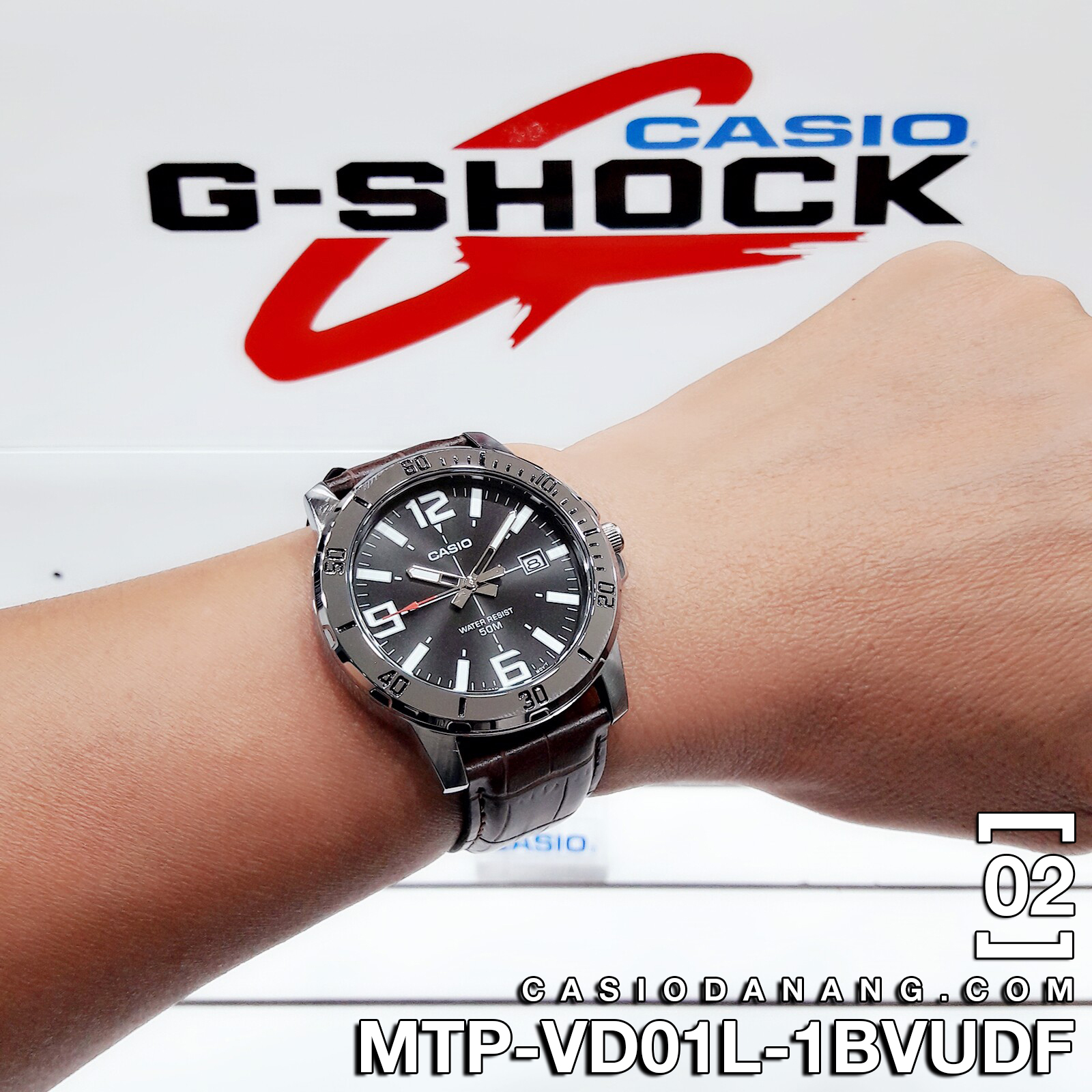 Đồng hồ nam dây da Casio Standard chính hãng Anh Khuê MTP-VD01 Series