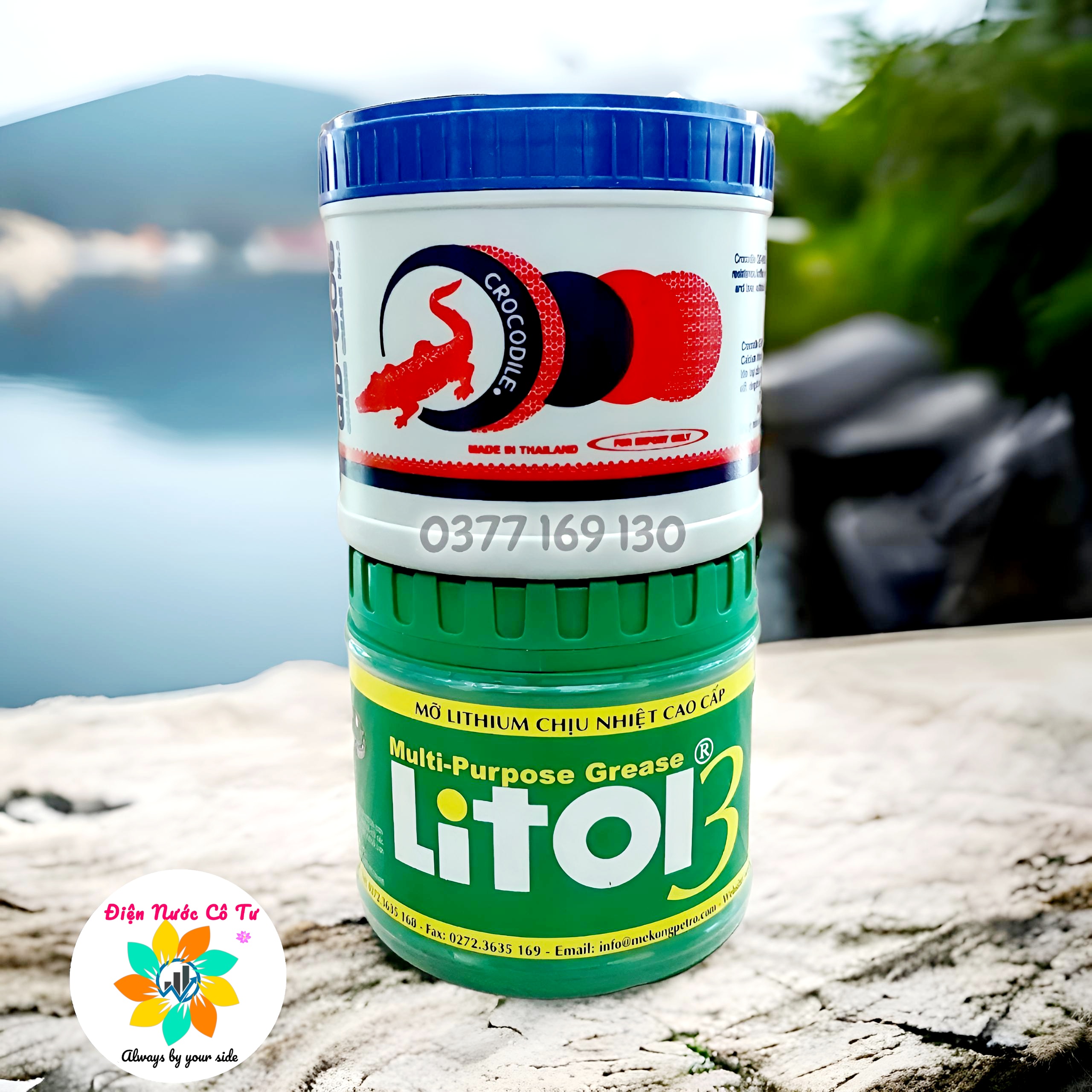 Mỡ bò bôi trơn Cá Sấu Thái - Mỡ bò chỉ bôi trơn khớp nối, ổ bi, xe công nghiệp nặng, máy cày, máy xúc, cơ khí